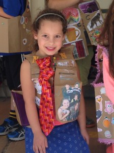 Ready to be the letter "N" in her class alphabet parade.